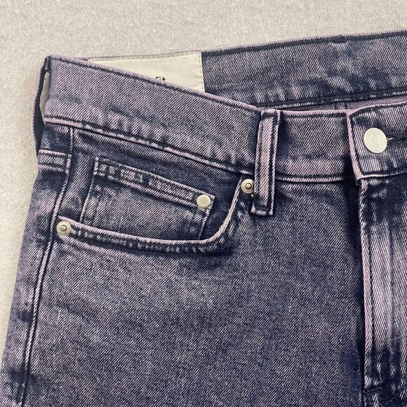H&M Jeans Womens Size 30X32 Purple Stonewashed Hi Rise Stretch Medium Wash Denim - Picture 8 of 15